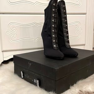 Black never worn mesh booties by Giuseppe Zanotti